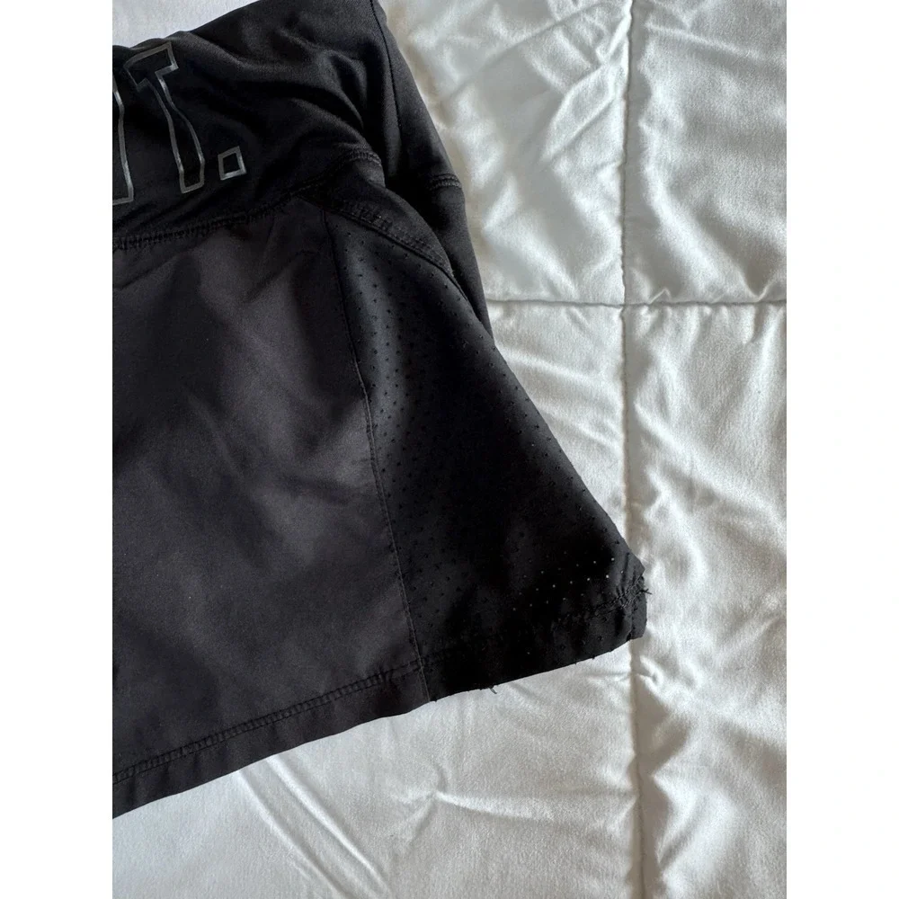 Nike Pro Fit Black Just Do It Running Shorts Women Size Medium, Drawstring